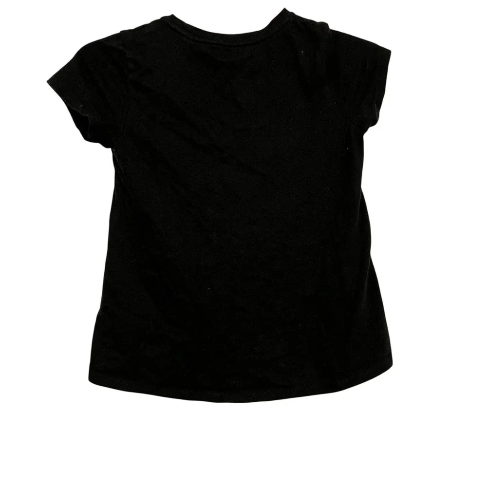 2/$15 Kids Black‎ Unicorn Sequin Graphic Tee Born To Be A Unicorn 7/8 (3163)